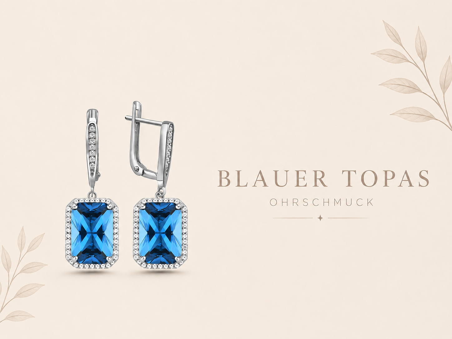 BLAUER TOPAS OHRSCHMUCK