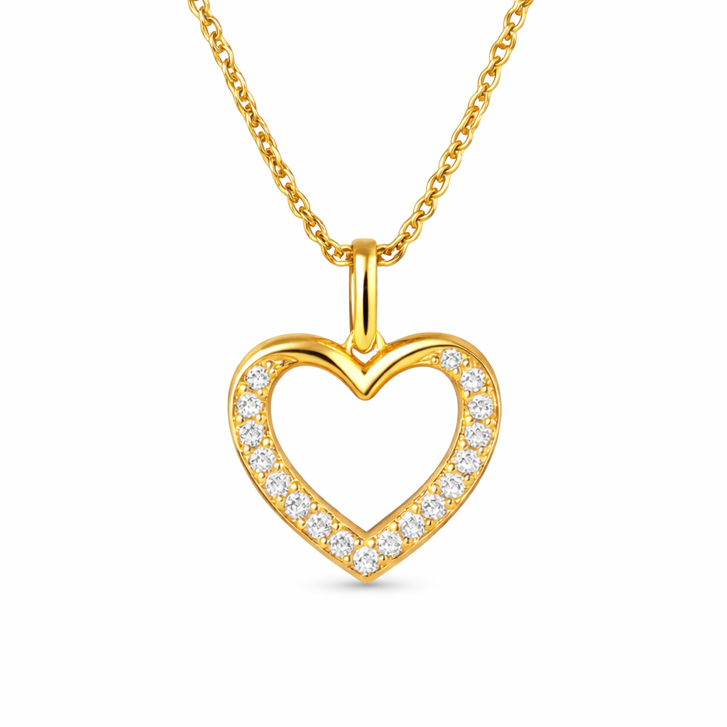 R.Bottega Herzkette Lena 18K Echtvergoldung