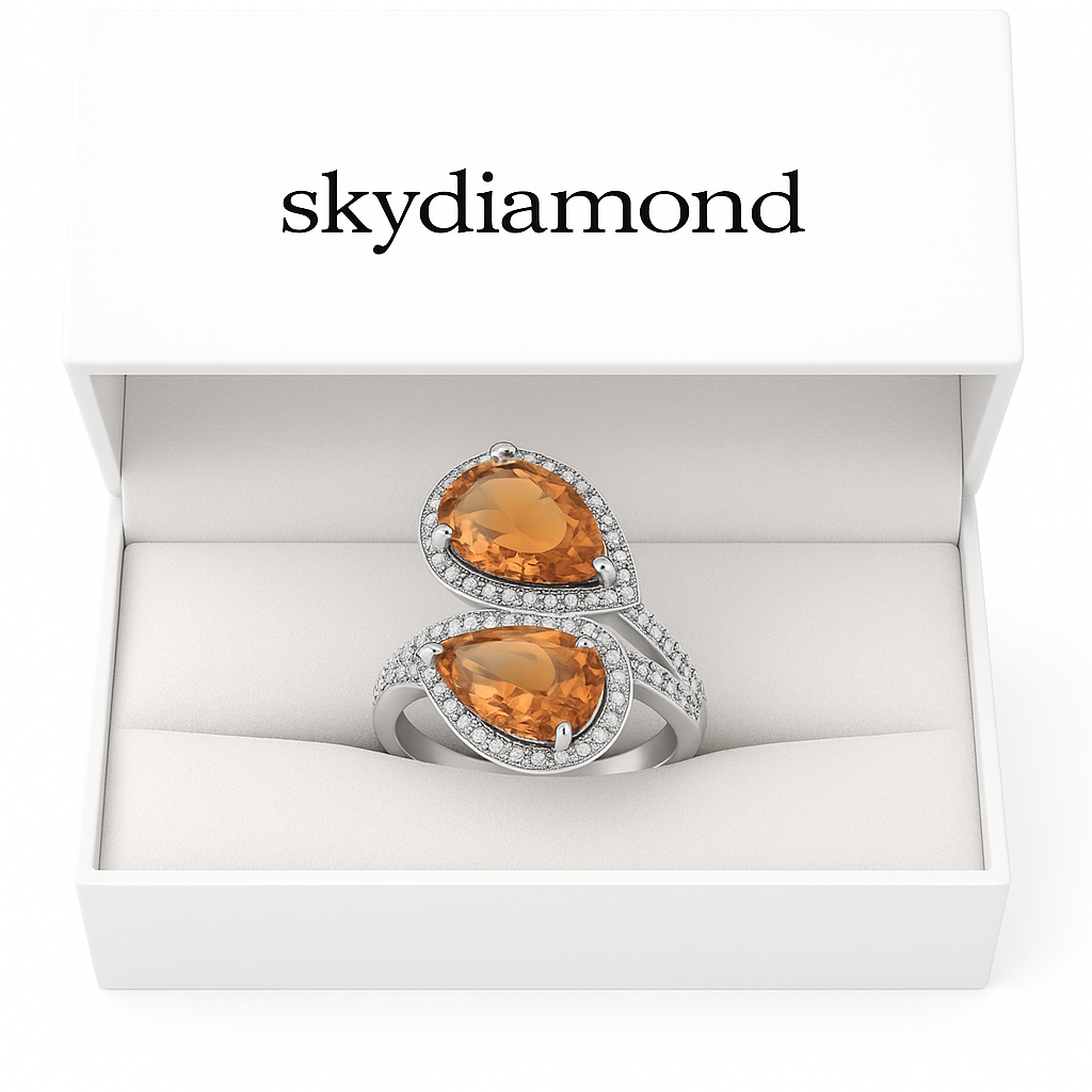 Eleganter Ring mit 15.0 ct Zultanit Behandelt und 2.10 ct Created Diamond – 18K Gold Veredelt auf 925er Silber