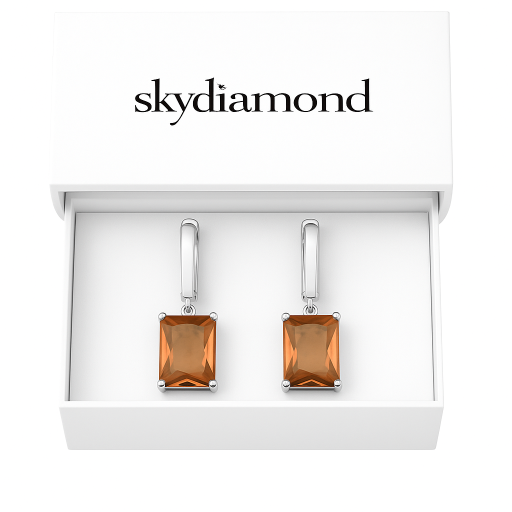 Luxuriöse Zultanit Amber Flare Ohrhänger  17.8 ct Zultanit & 18 Karat Vergoldet & 925er Silber