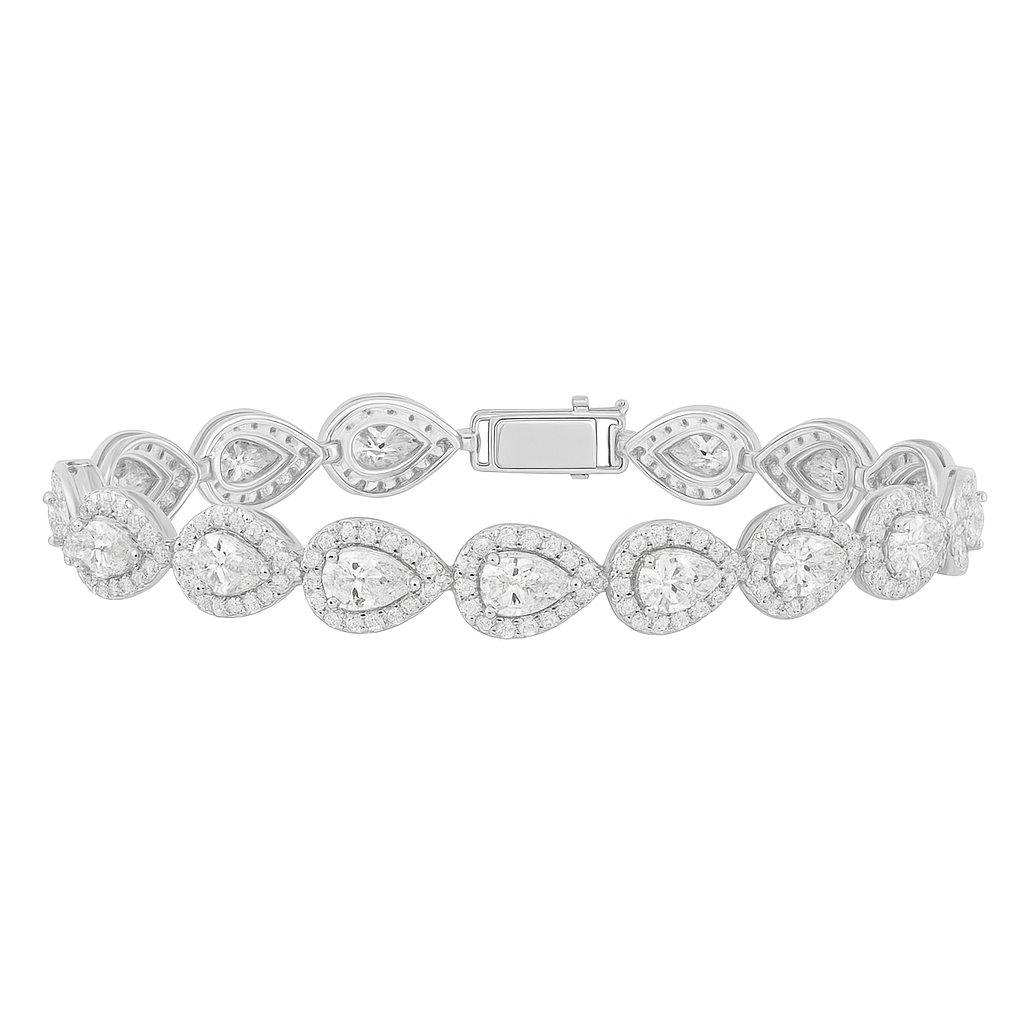 Luxury Armband mit 5.8 ct Created Diamond – 925er Silber & 18K Gold, edles Design für Damen