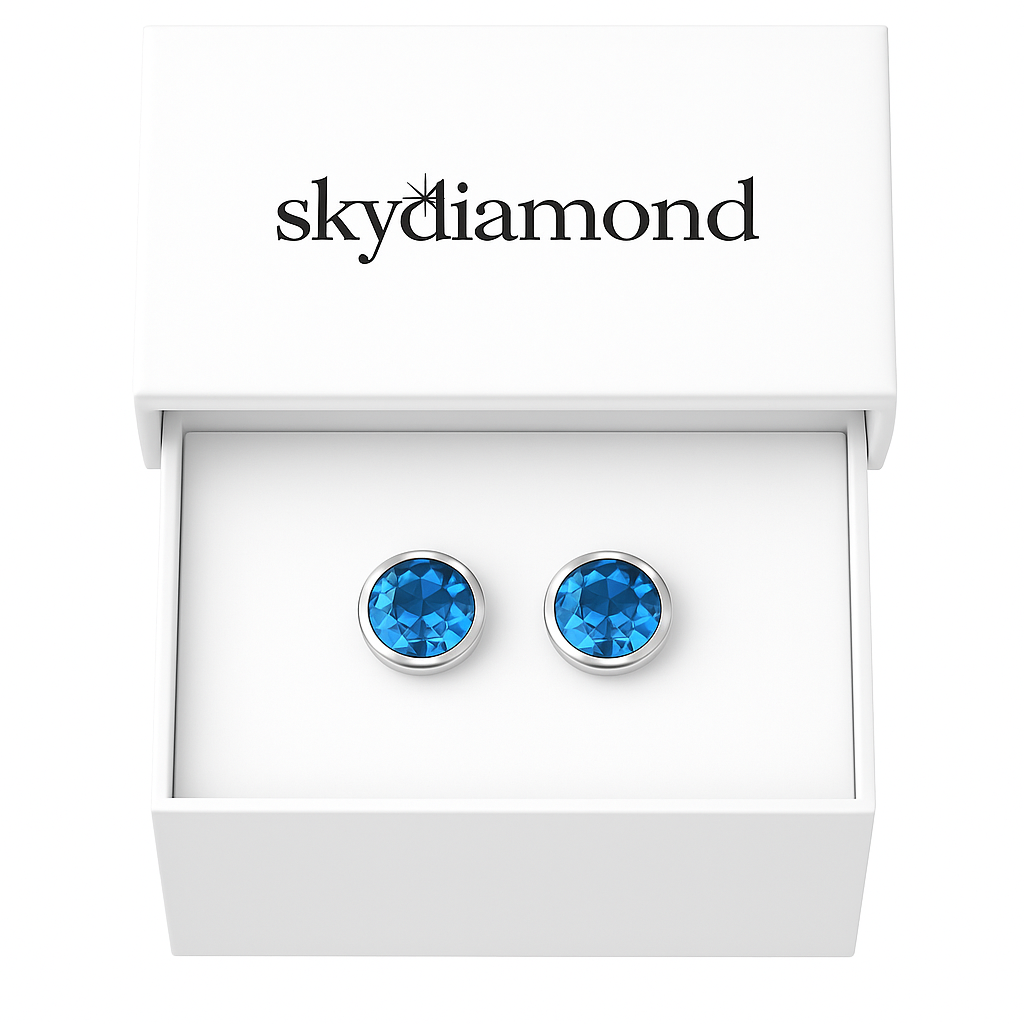 Elegante Ohrstecker mit 2.0 ct Blau Topas – 18K Gold veredelt, 925er Silber für stilvolle Akzente