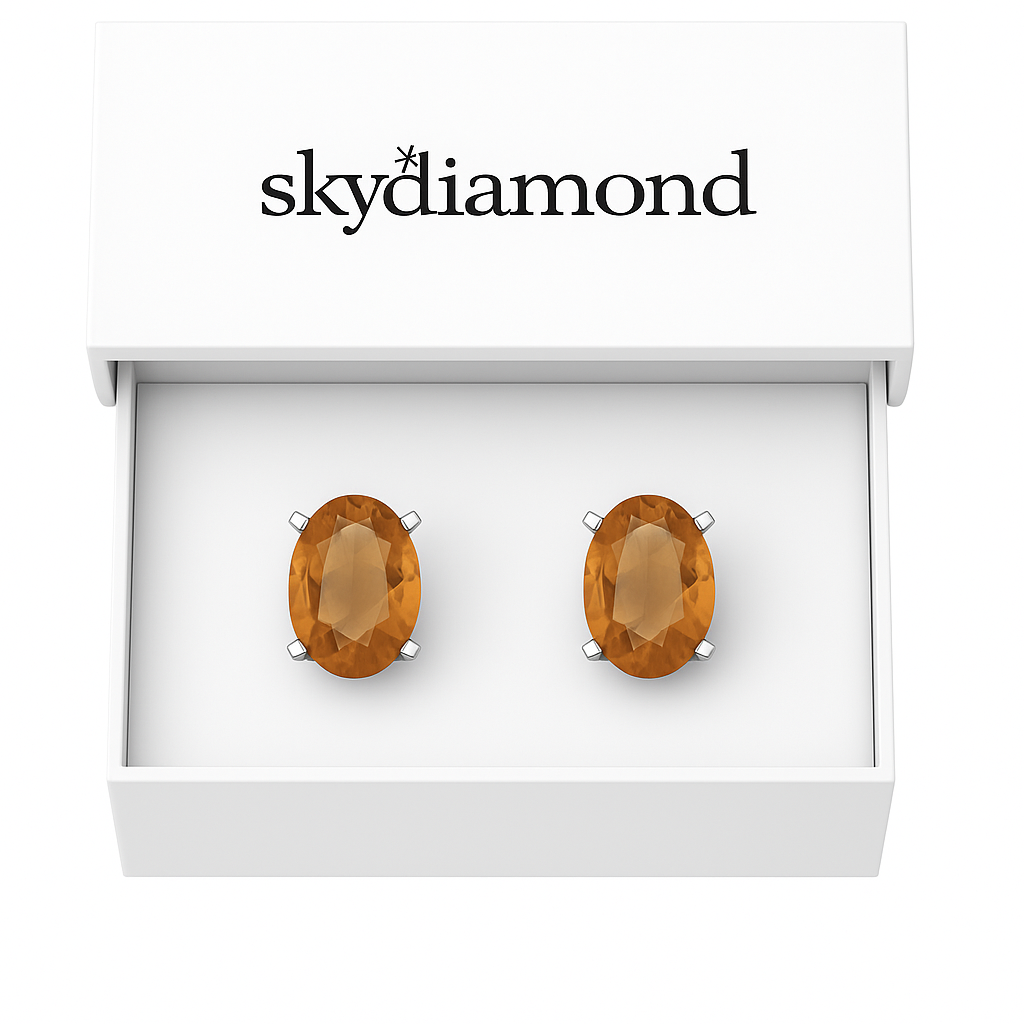 Exklusive Ohrstecker mit 7.0 ct Created Zultanit – 18K Gold Veredelt auf 925er Silber