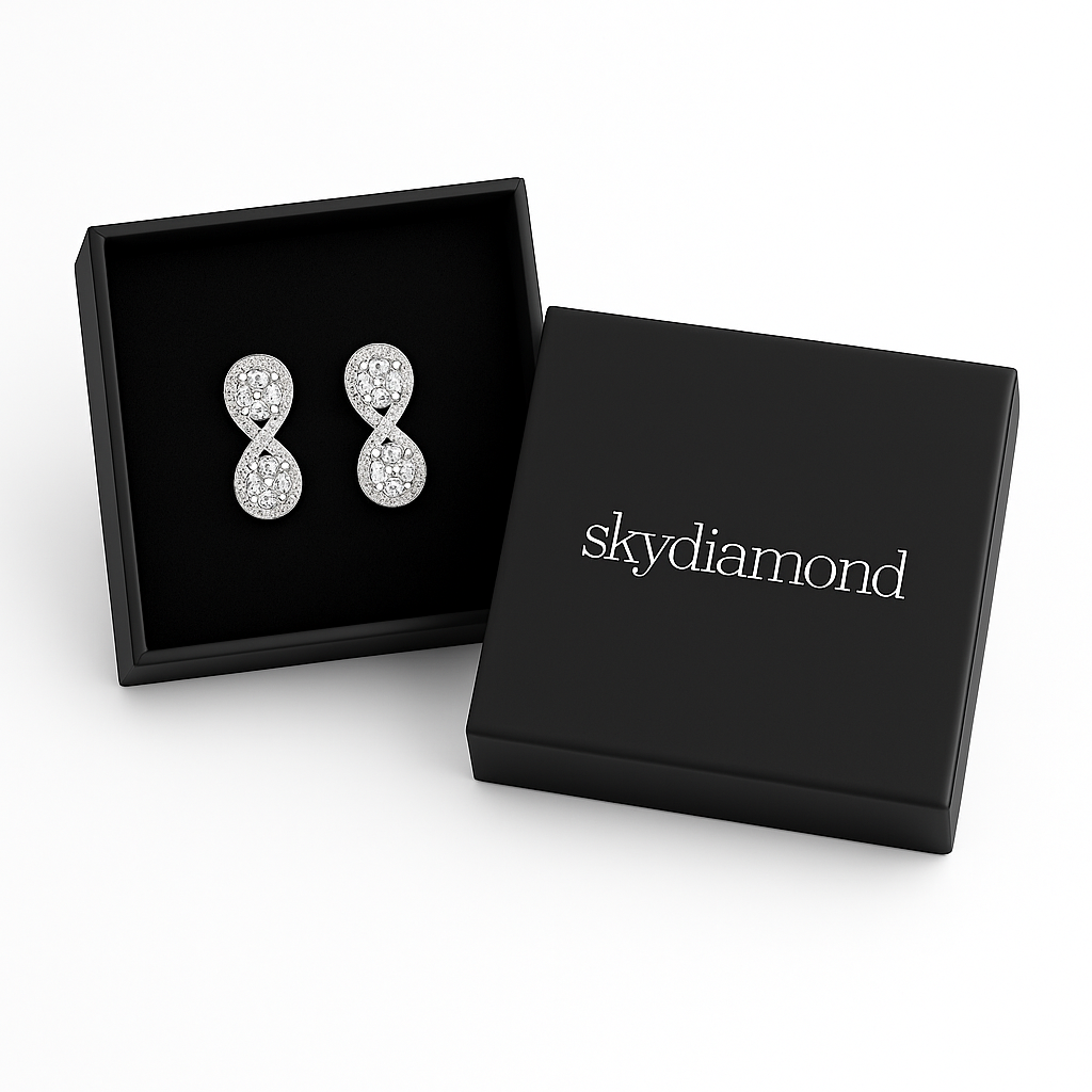 Elegante Ohrstecker mit 1.08 ct Created Diamond – 925er Silber & 18K Gold, zeitlose Schönheit
