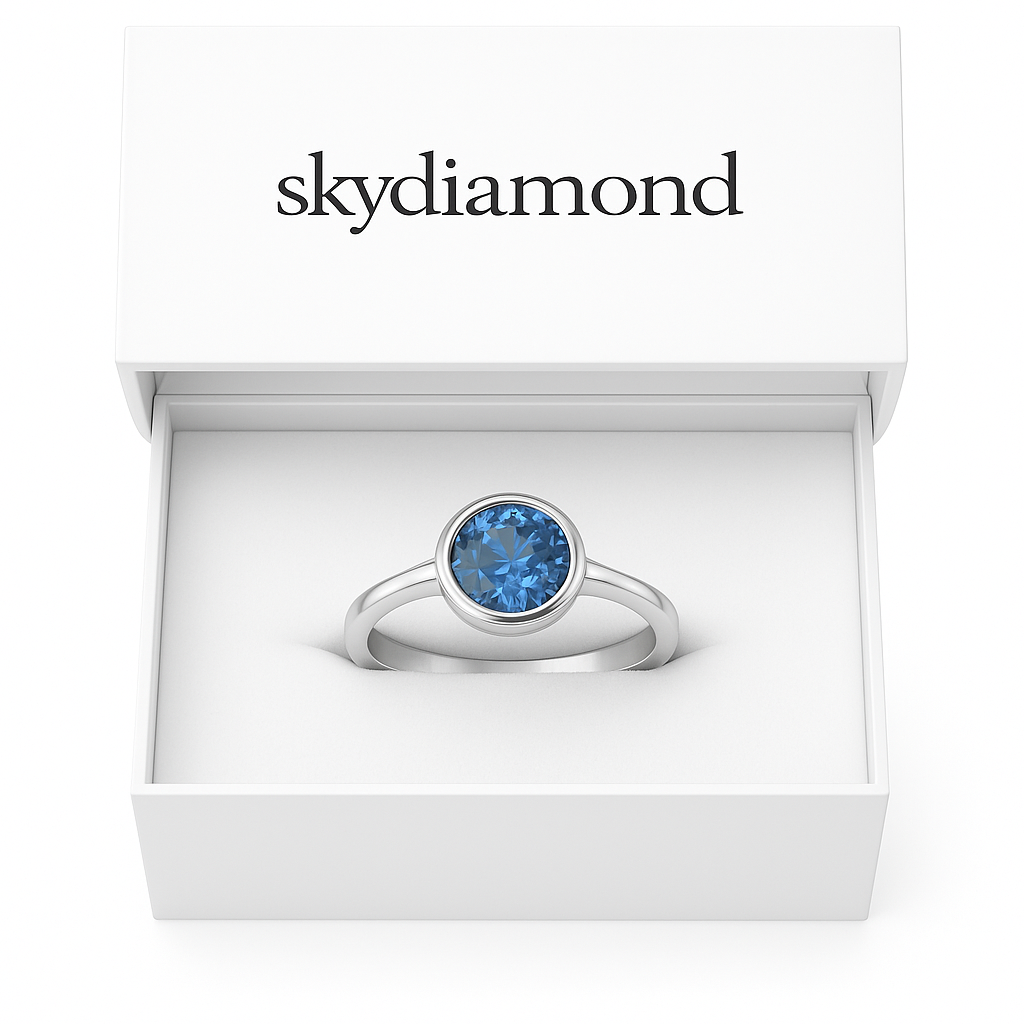 Klassischer Ring mit 0.90 ct Blau Topas – 18K Gold veredelt, 925er Silber für zeitlose Eleganz