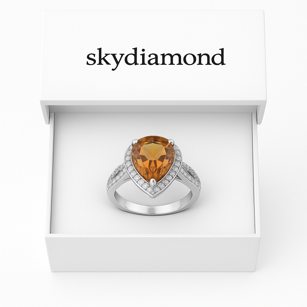 Eleganter Ring mit 3.4 ct Zultanit Behandelt und 0.66 ct Created Diamond – 18K Gold Veredelt auf 925er Silber