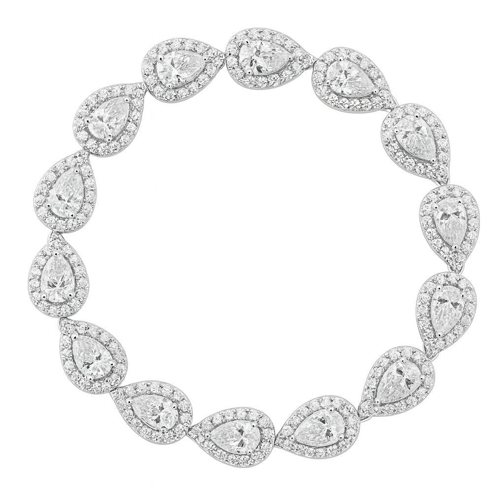 Luxury Armband mit 5.8 ct Created Diamond – 925er Silber & 18K Gold, edles Design für Damen