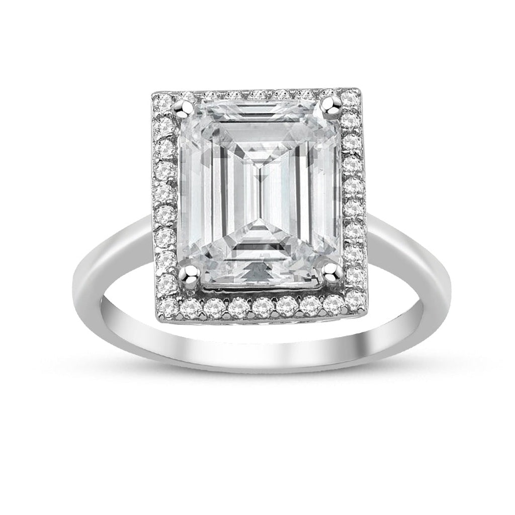 Damen-Ring Aurora Grace 18 K weißvergoldet | 3,08 ct Diamant-Effekt