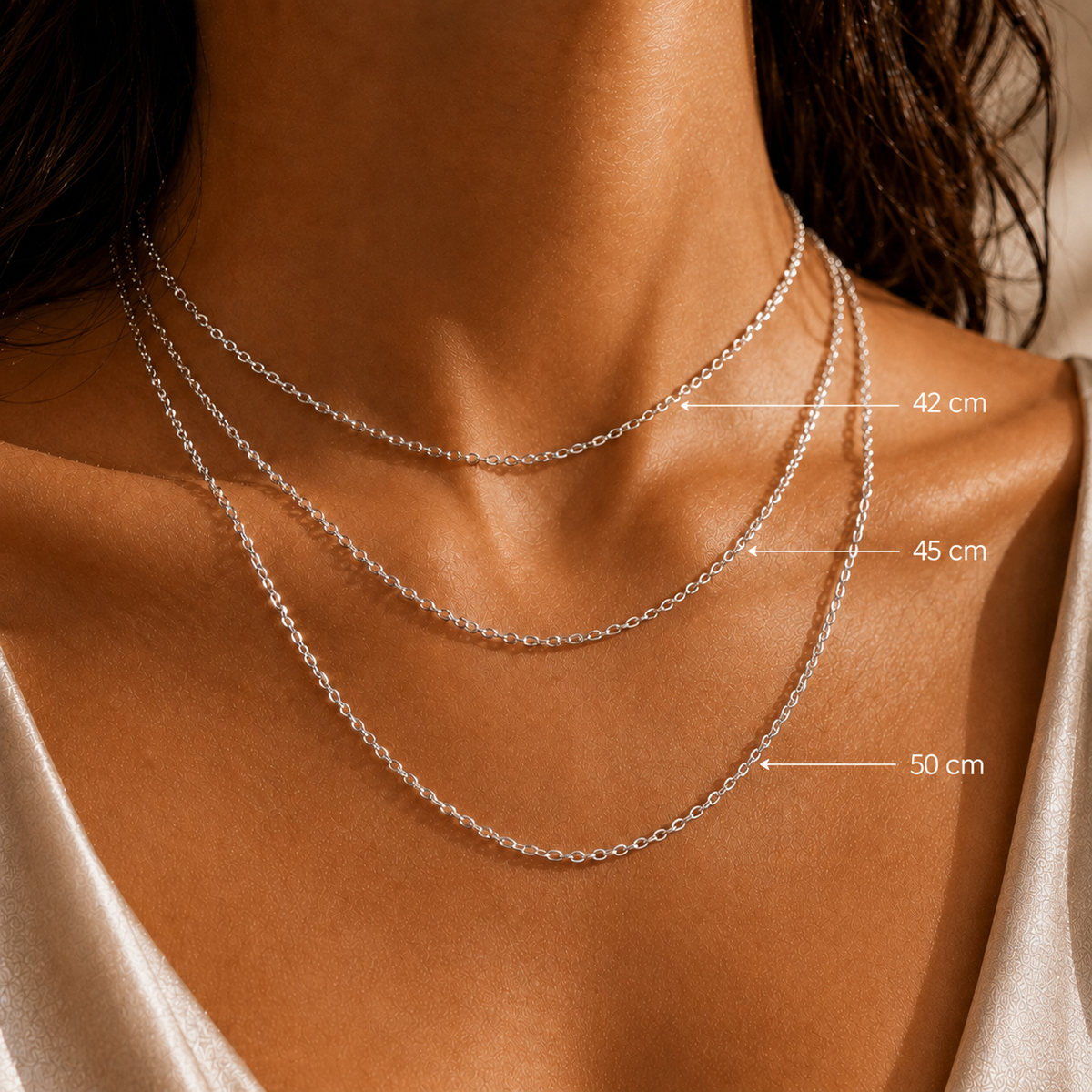 Damen-Halskette Luna Grace 18 K weißvergoldet | 1,05 ct Diamant-Effekt
