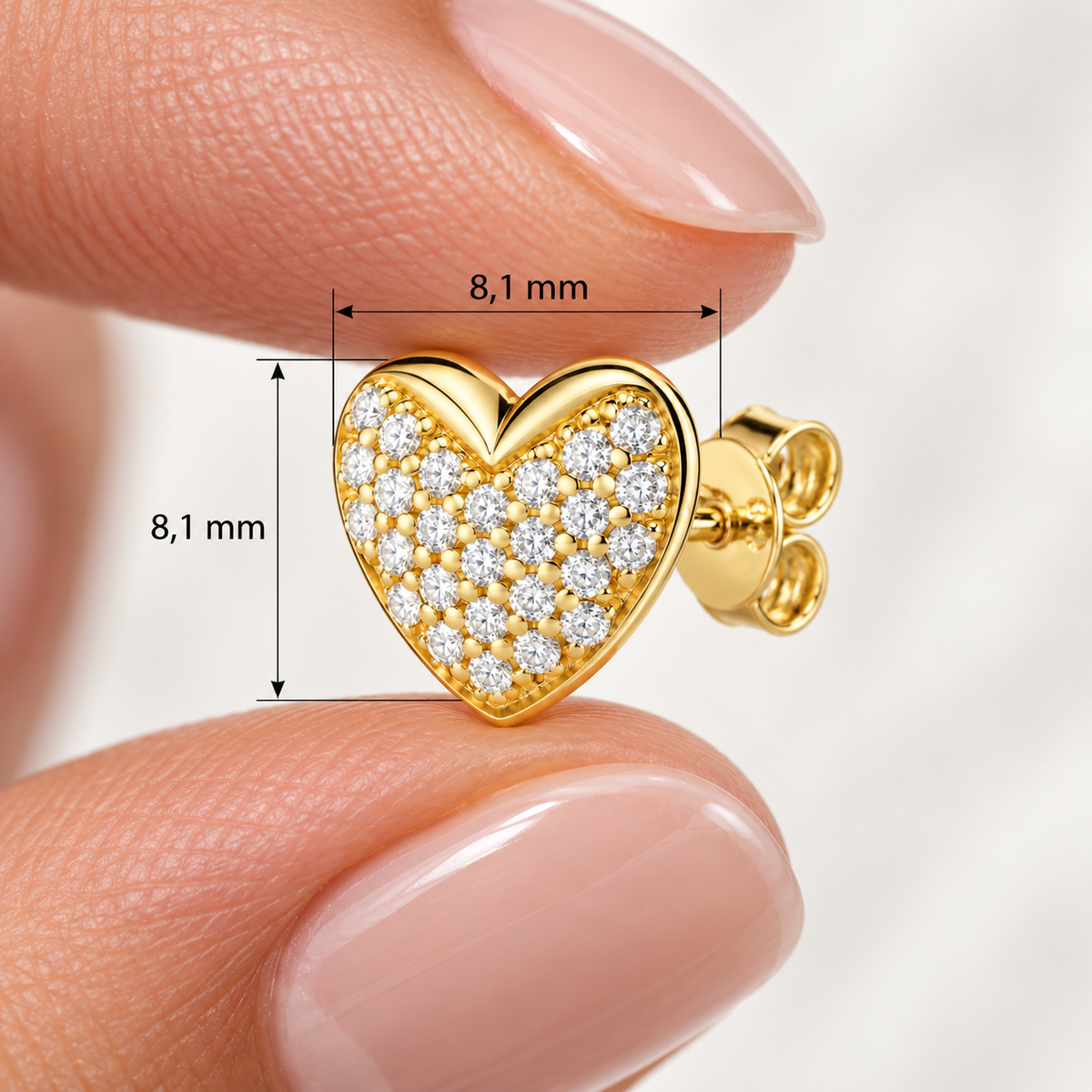 HERZ OHRSTECKER CUORO BRILLANTE  ZIRKONIA
