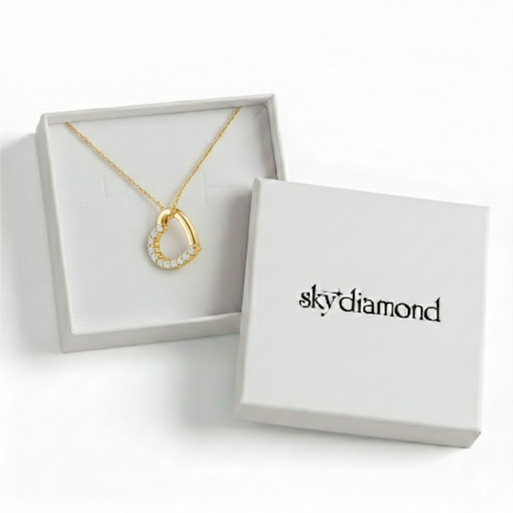 R.Bottega Herzkette Ela 18K Echtvergoldung