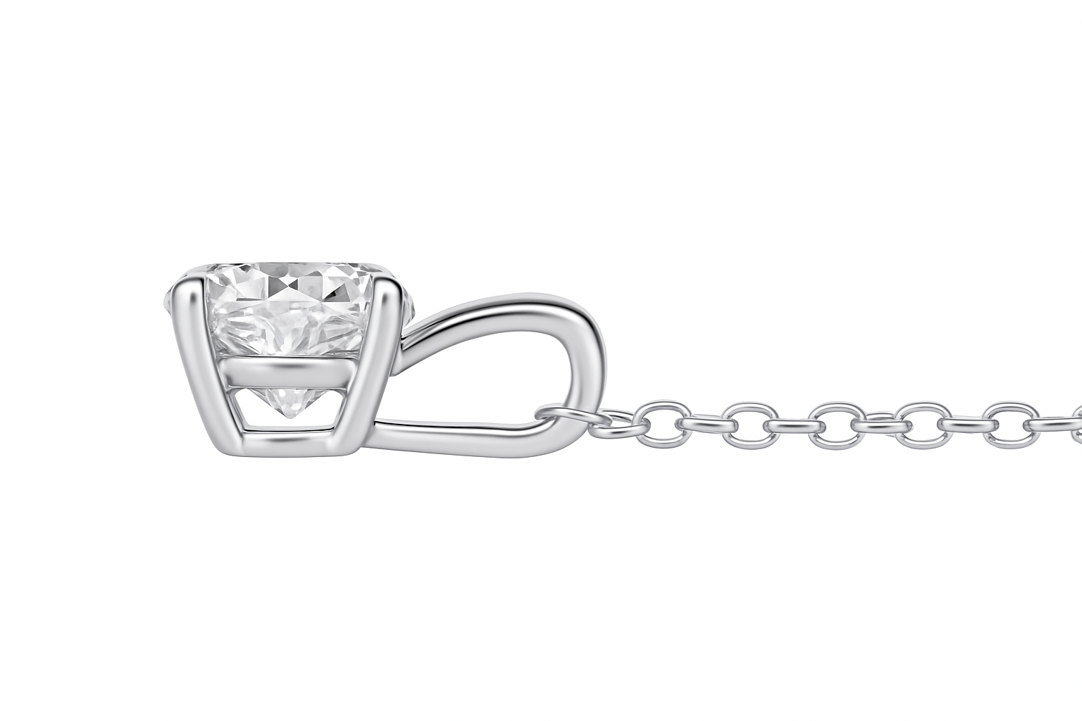 Celestia Shine Collier 3.85 ct Sky Diamond – 925er Silber & 18K Gold, verstellbare Ankerkette (42-45 cm)