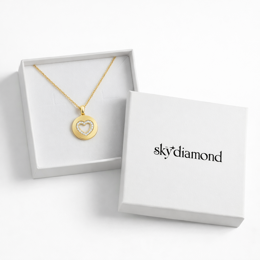 R.Bottega Herzkette Aura 18K Echtvergoldung