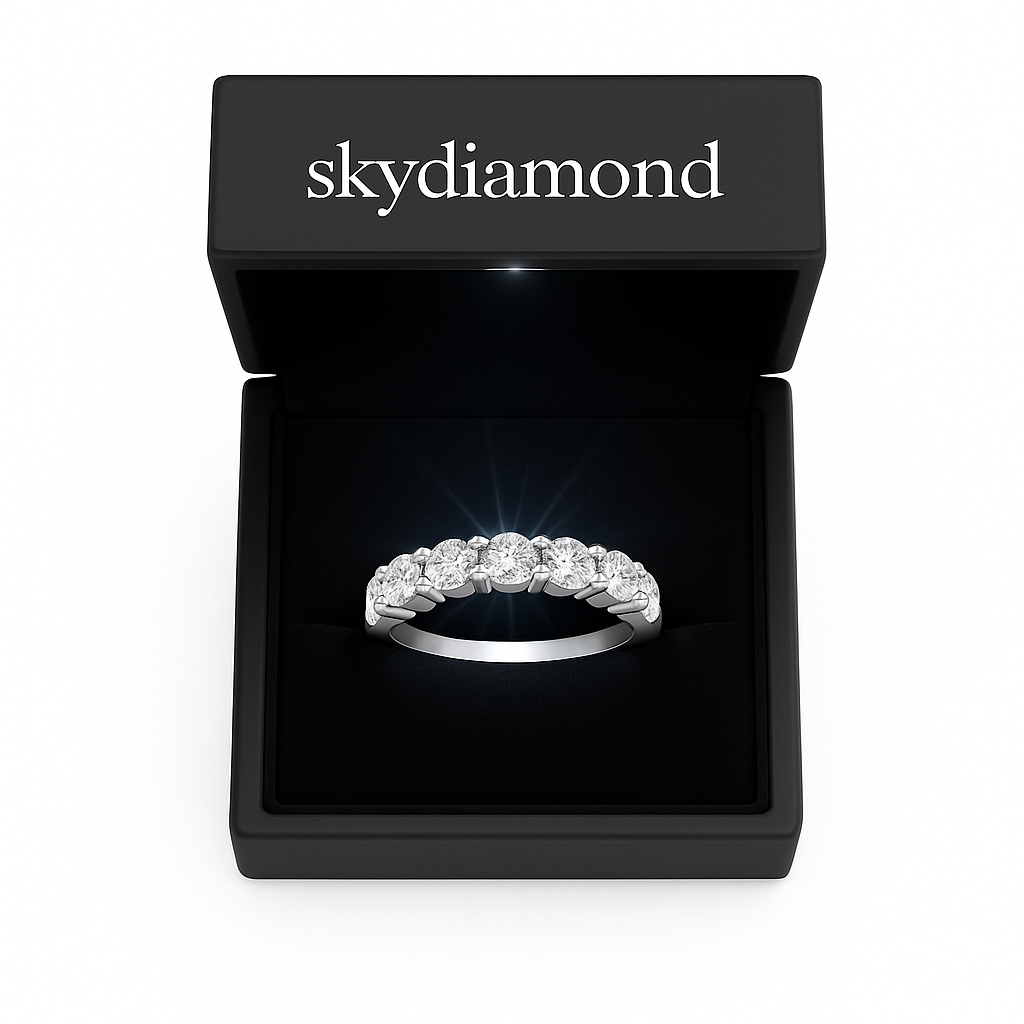 Eternity Ring White – 925er Silber & 18K Gold, 1.75 ct Sky Diamond