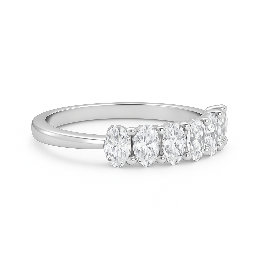 Eternity Ring White – 925er Silber & 18K Gold, 1.75 ct Sky Diamond
