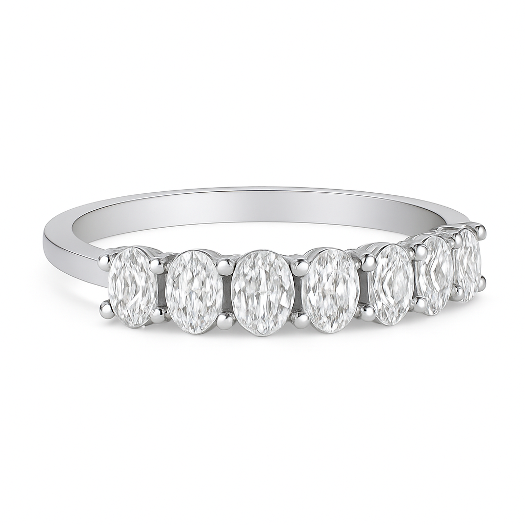 Eternity Ring White – 925er Silber & 18K Gold, 1.75 ct Sky Diamond