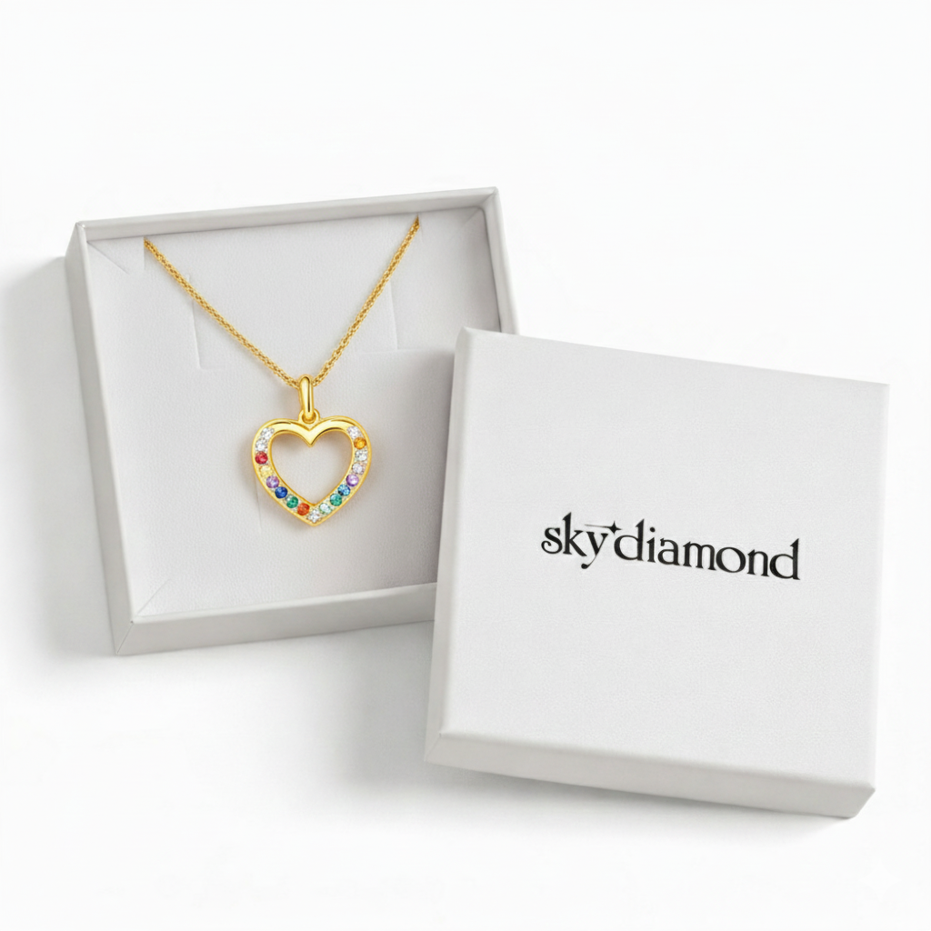 R.Bottega Herzkette Sarah 18K Echtvergoldung