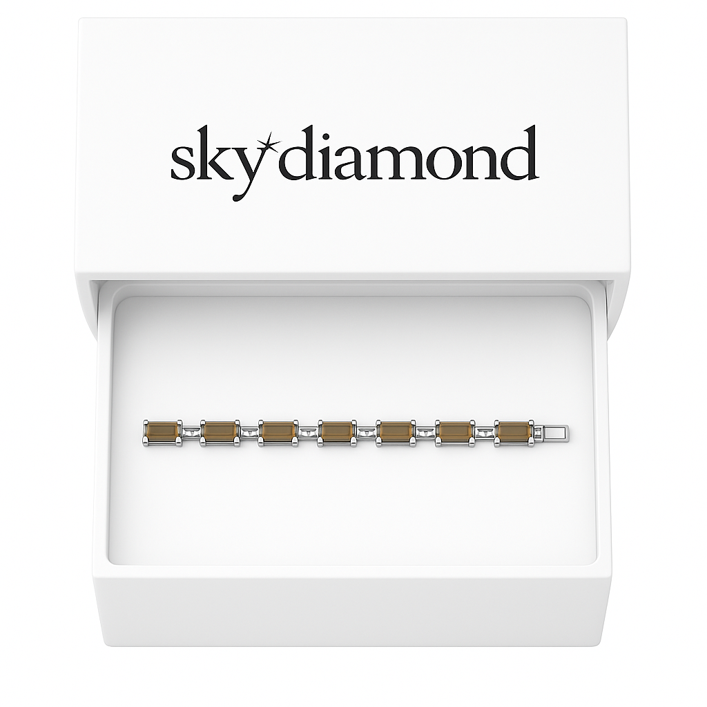 Exklusives Zultanit Armband – 7.8 ct Behandelte Zultanitsteine in 18K Gold & 925er Silber