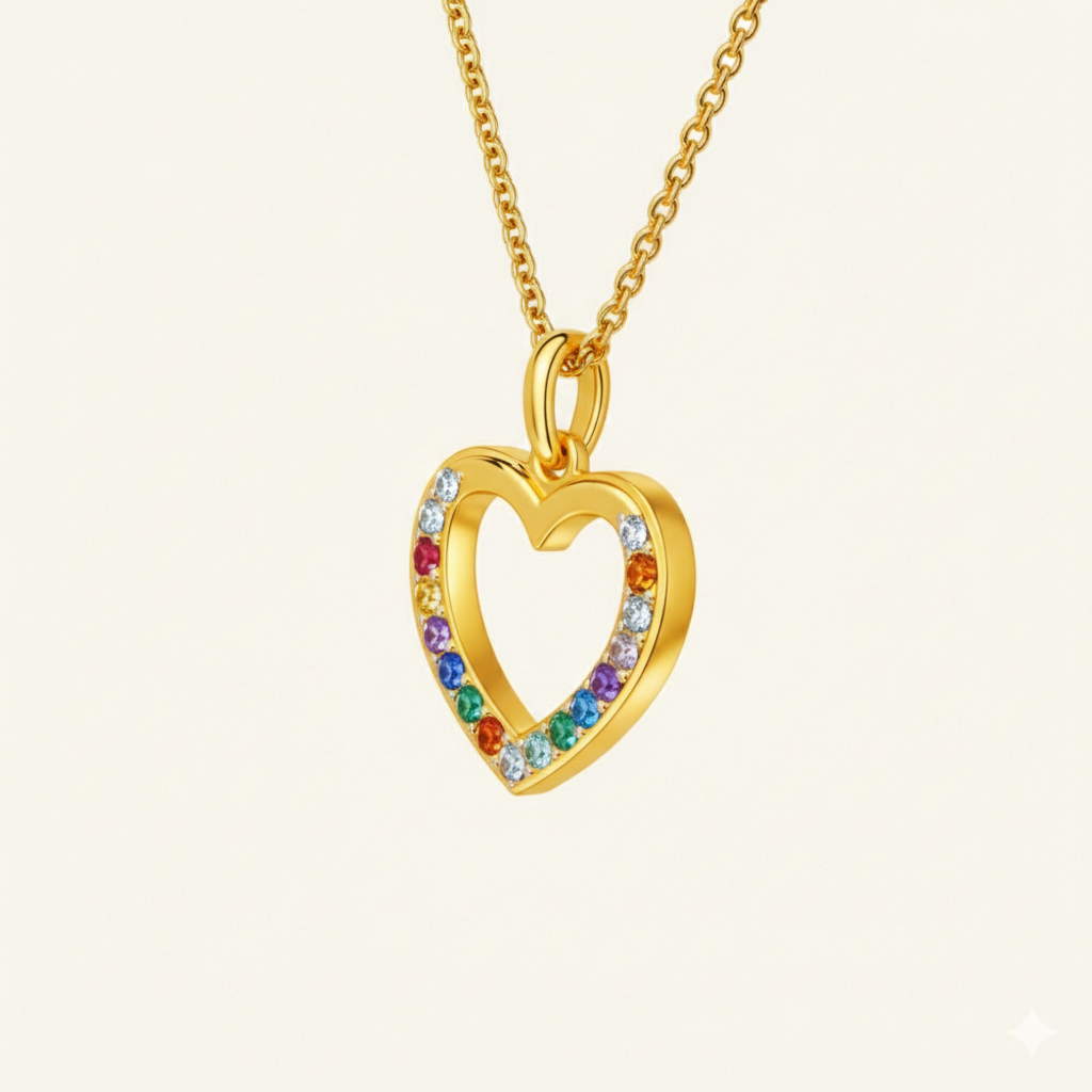 R.Bottega Herzkette Sarah 18K Echtvergoldung