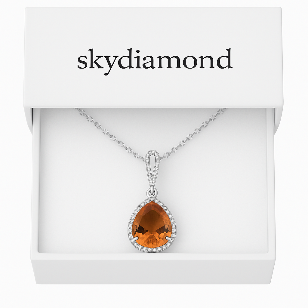 Luxuriöses Collier mit 3.5 ct Zultanit & 0.28 ct Created Diamond – 18K Gold Veredelt, 925er Silber