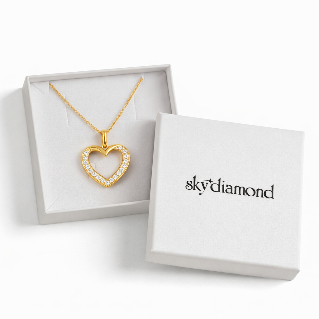 R.Bottega Herzkette Lena 18K Echtvergoldung