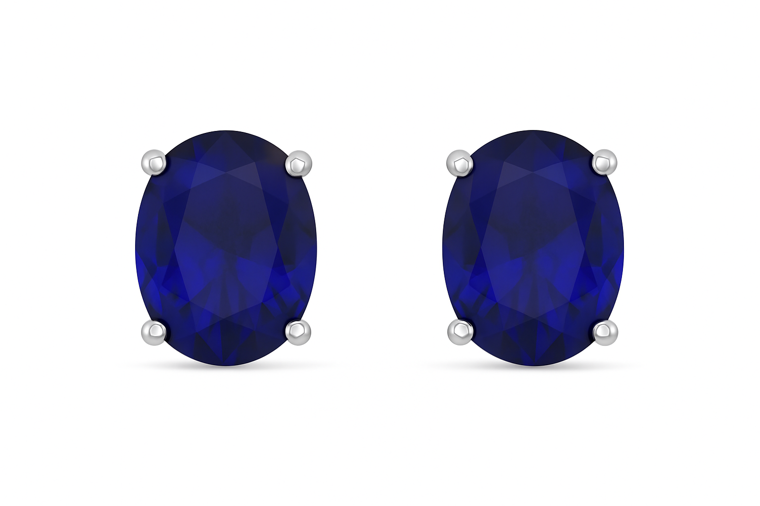 Blue Elegance Ohrstecker mit 4.5 ct Saphir  – 18K Gold Veredelt, 925er Silber
