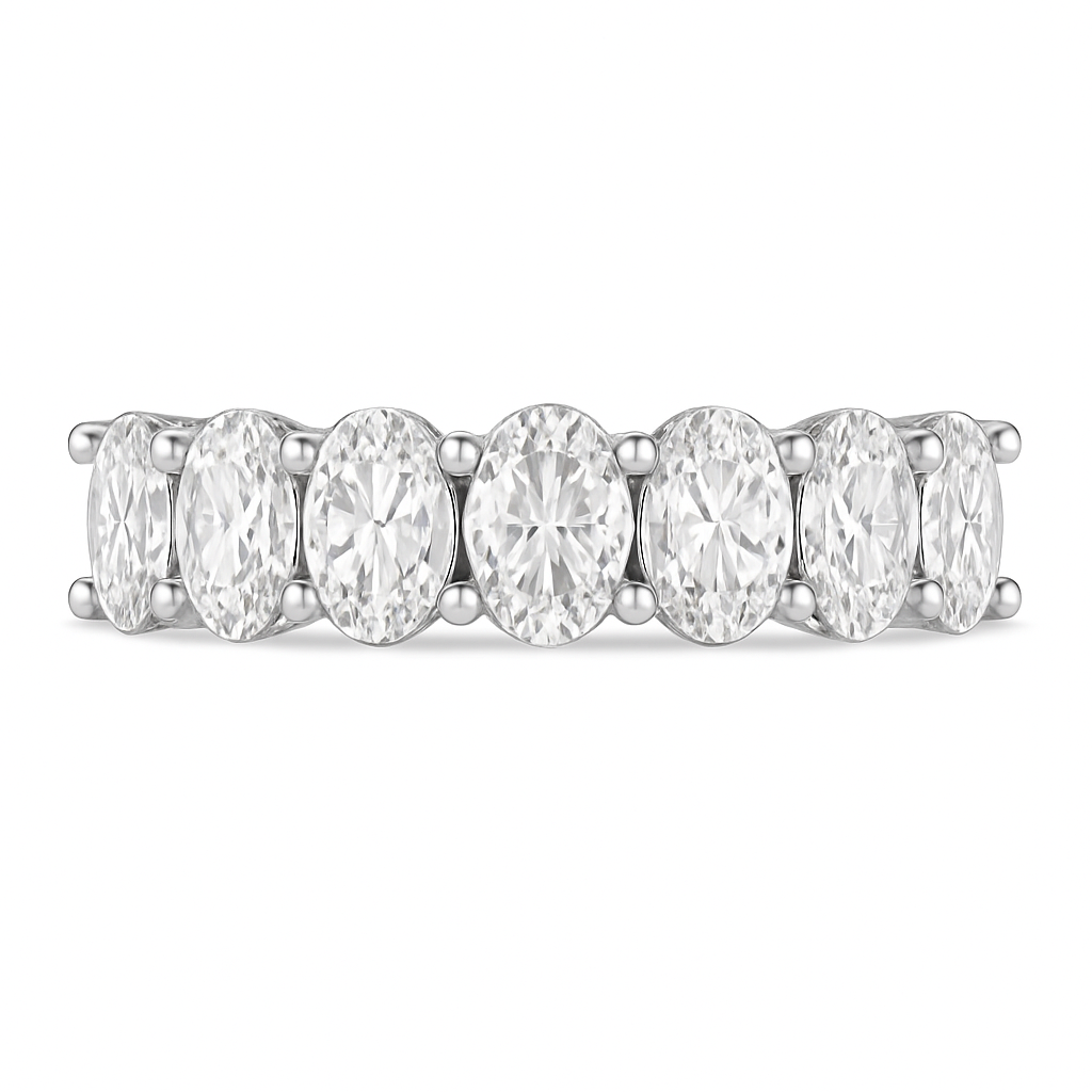 Eternity Ring White – 925er Silber & 18K Gold, 1.75 ct Sky Diamond