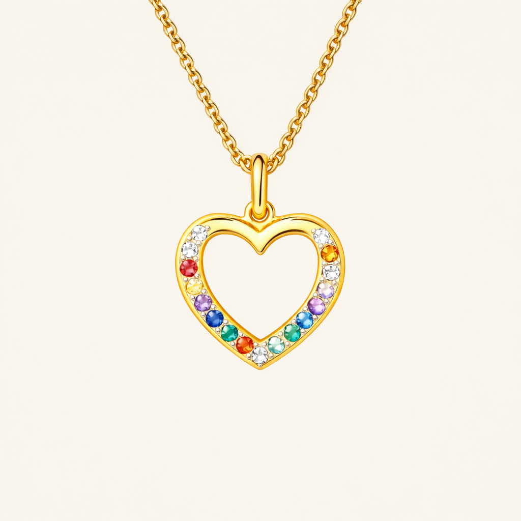 R.Bottega Herzkette Sarah 18K Echtvergoldung