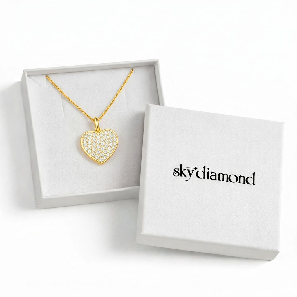 R.Bottega Herzkette Mona 18K Echtvergoldung